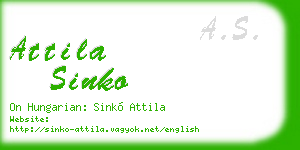 attila sinko business card